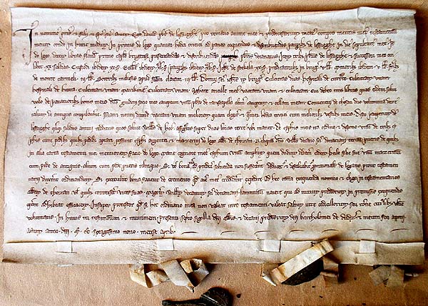 oorkonde uit 1269 met de oudst bekende vermelding van de naam van het Gasthuis