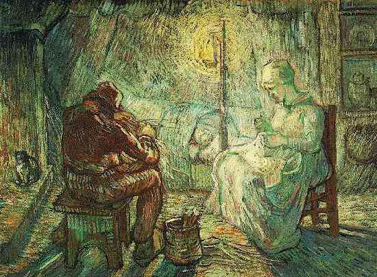 De avond. Vincent Van Gogh (naar J.-F. Millet), 1889 (Amsterdam, Van Gogh Museum)