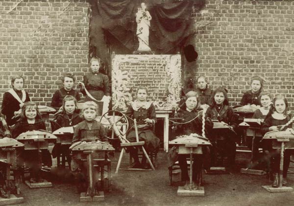 Spellewerkklas in Bissegem. 19de eeuw.