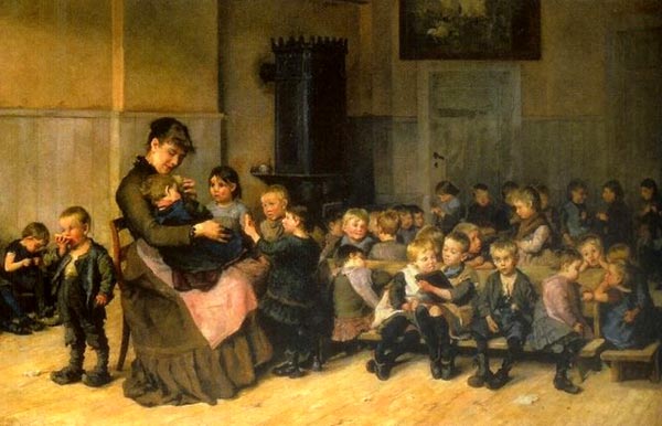 Armenschool. Emilie Mundt, 1886 (Denemarken. Randers, Art Museum).