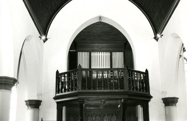 Het orgel van de kerk van Beitem.